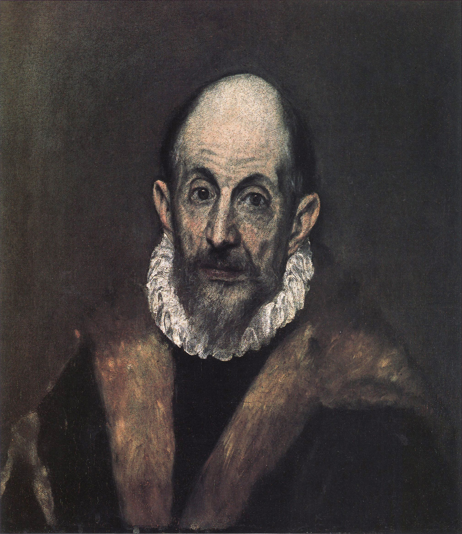 self portrait in old age by El Greco-Domenikos Theotokopoulos large